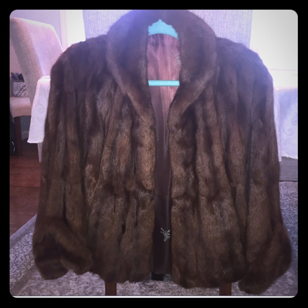 Vintage Mink shawl coat